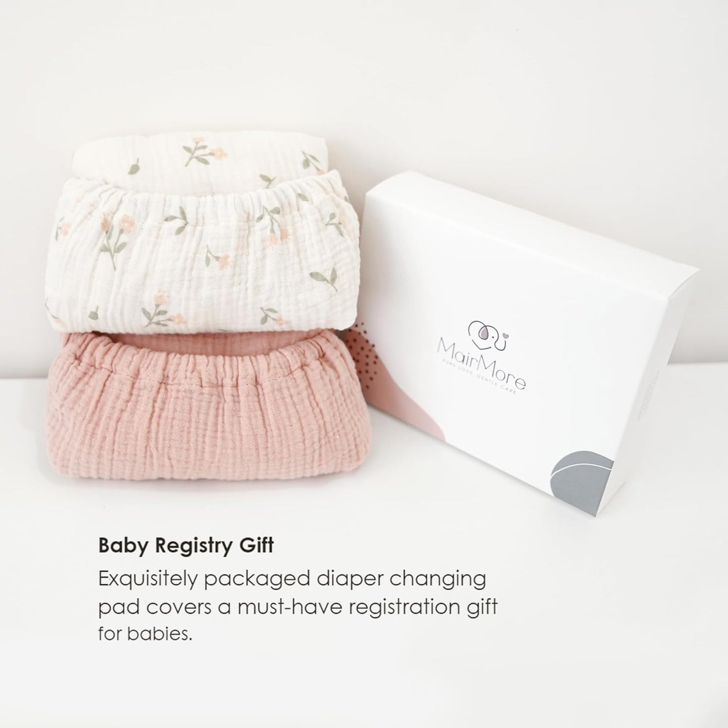 Changing Pad Cover for Neutral Baby Muslin Soft Cotton Diaper Changing Table Pad Cover Changing Pad Sheets for Girls and Boys - 2 Pack