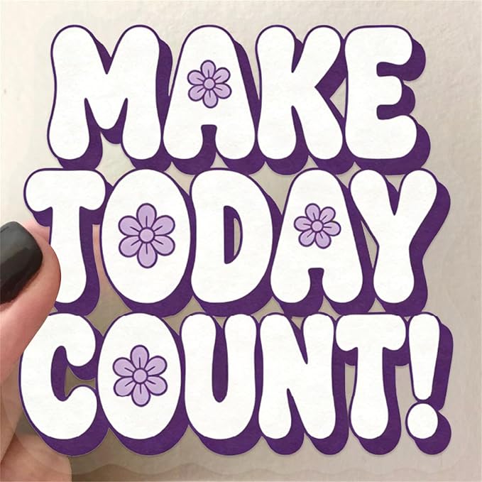 Purple Motivational English Phrases50Pcs Stickers