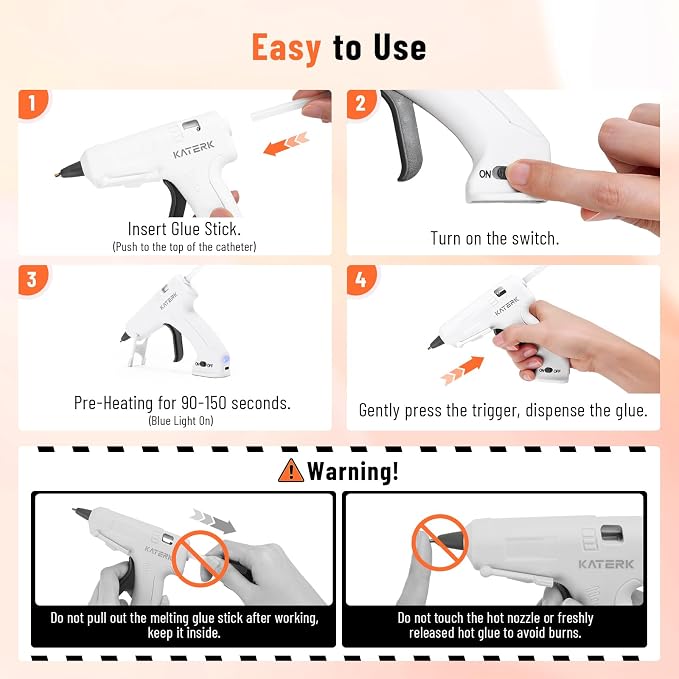 Katerk 3.7V Cordless Hot Glue Gun Kit