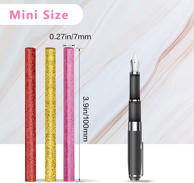 Manarty Glitter Color Hot Glue Stick, Adhesive EVA Glue Sticks Standard