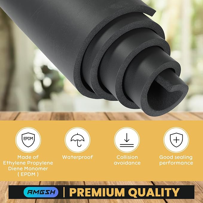 1/2" Thick × 13" Wide × 60" Long Closed-Cell Foam Neoprene Padding,