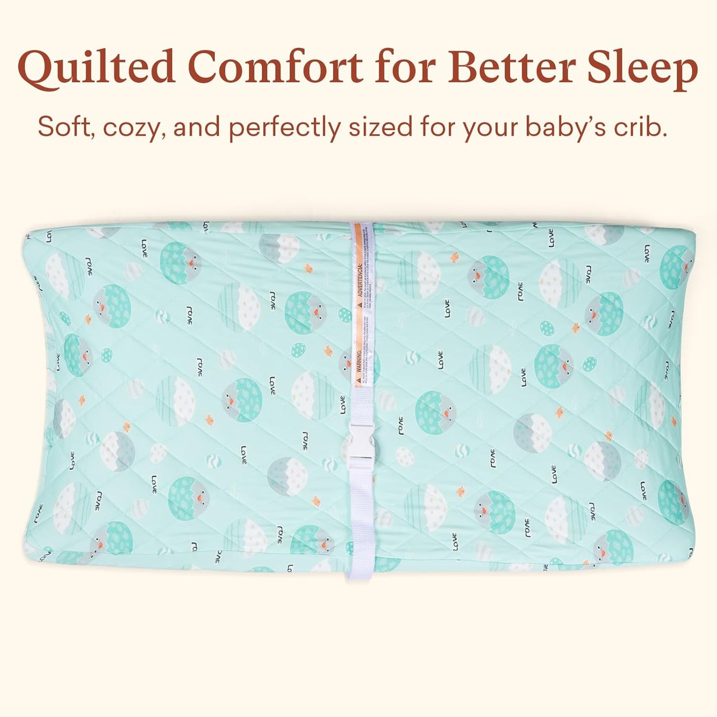 Quilted Changing Table Cover (2-Pack) Fitted Diaper Changing Pad Cover, Soft Breathable Ideal for Boys Girls (2-Pack)