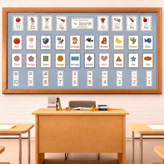 Cottage Blue Bulletin Board Roll Non-Woven Fabric Poster 16in X 20ft | Back to