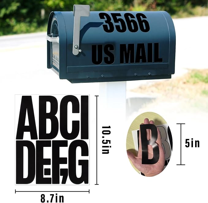 300 Pieces 30 Sheets Letter Stickers, Self Adhesive Vinyl Waterproof Mailbox