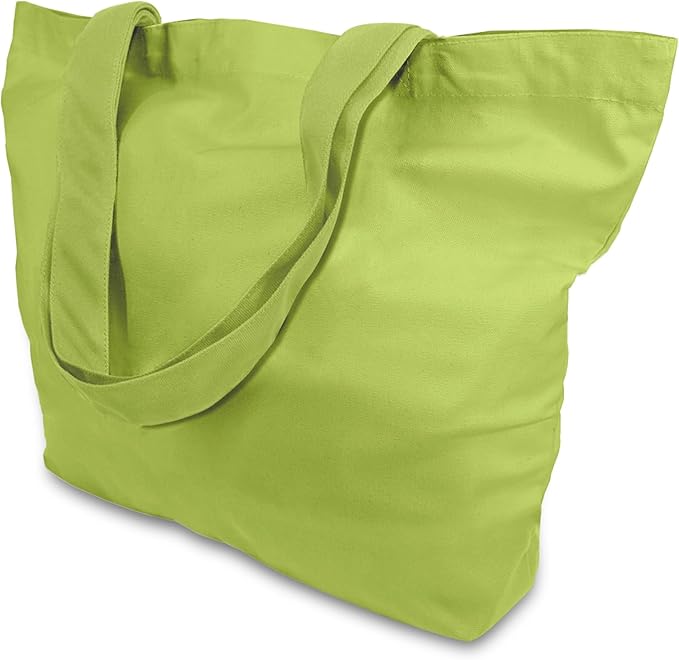 TOPDesign 1-Pack Super Strong Large 12oz Cotton Canvas Tote Bag, Reusable