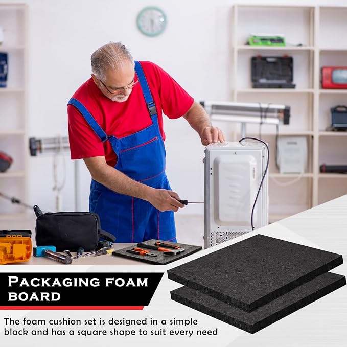 Frienda 8 Pcs Polyethylene Foam Sheet, Cases Craft Shipping Moving and Storage