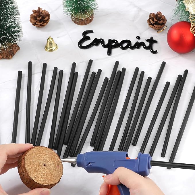 72 Pack Black Hot Glue Sticks Bulk, 0.27" Dia x 8" Long Black Glue Sticks