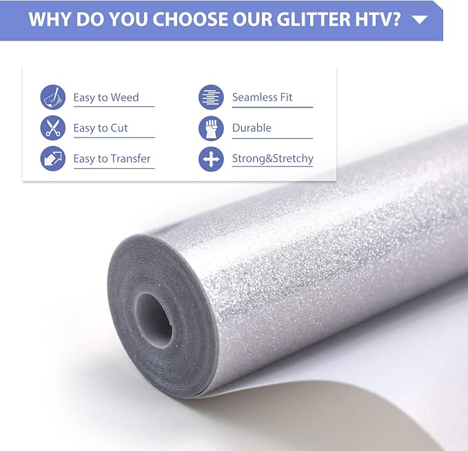 HTVRONT Glitter HTV