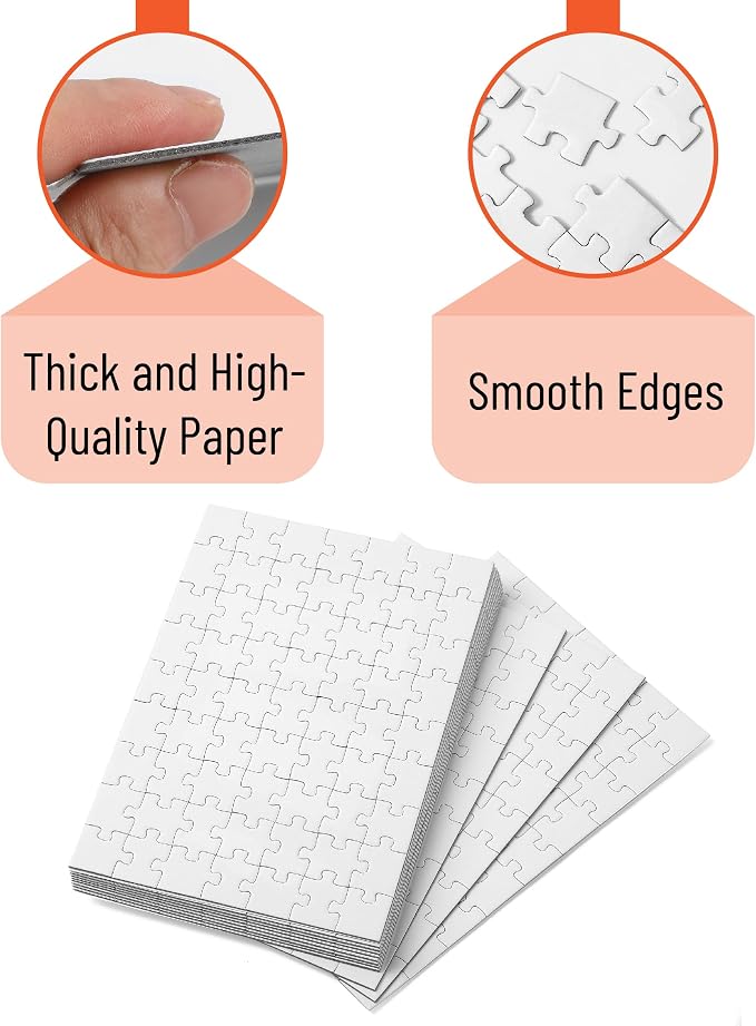 Mr. Pen- Blank Puzzle, 10 Pack, 63 Pieces/Pack, Arts & DIY Crafts