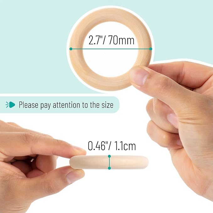 Mr. Pen- Wooden Rings, 10 Pack, Wooden Rings