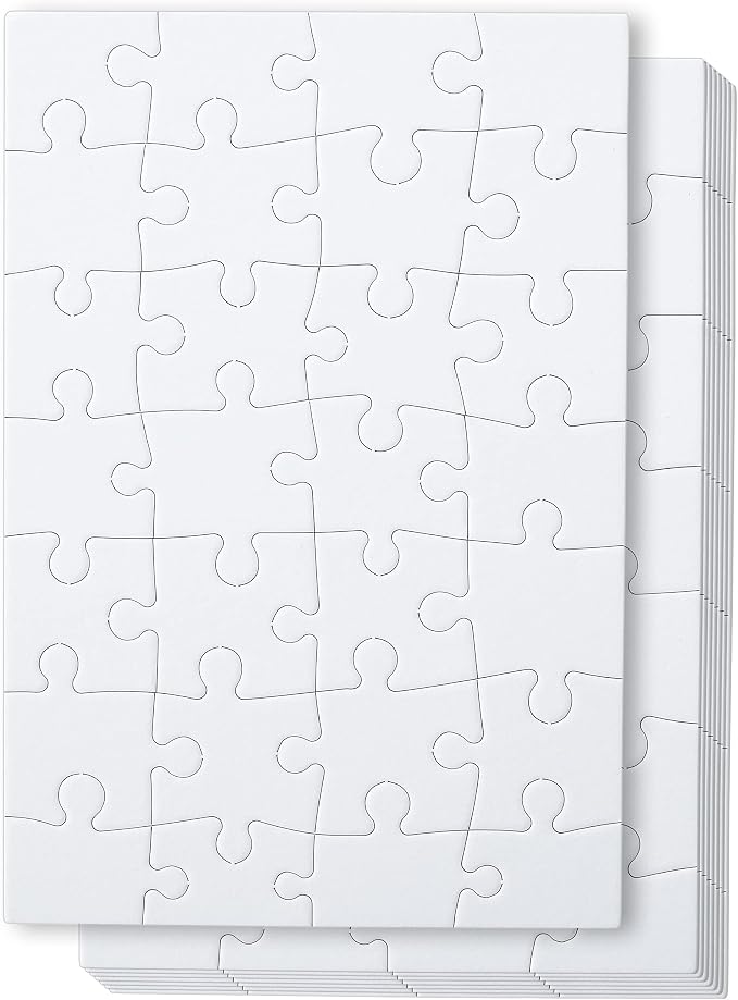 Mr. Pen- Blank Puzzle, 8 Pack, 28 Pieces/Pack, 5.5" x 8.1" | Blank Puzzles to