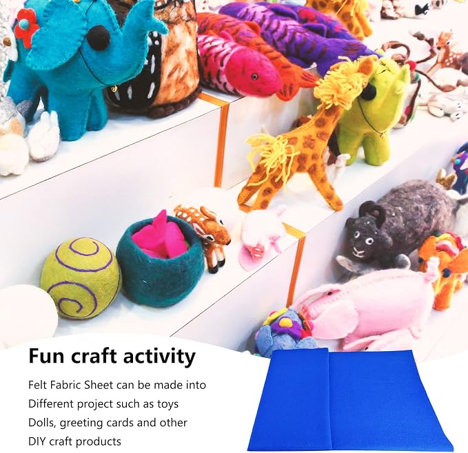 Jtnohx Color Felt, 1 Square Yard Felt Fabric, 1.4mm Thickness Flexible Craft