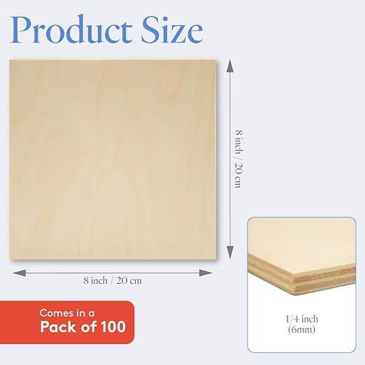 1/4 Inch Baltic Birch Plywood 6 mm B/BB Grade Craft Wood,