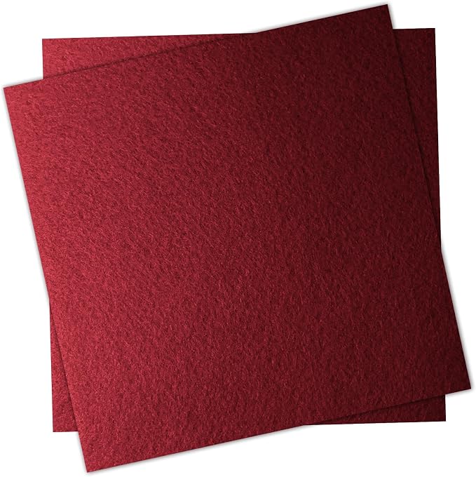 12" x 12" Felt Fabric Sheets for Crafts, 1mm Thick, Squares Felt Paper for