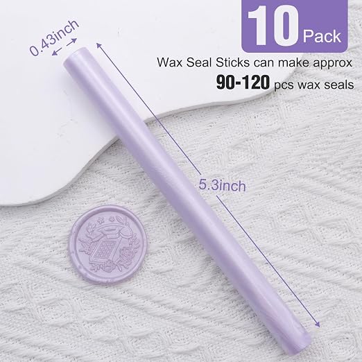 Light Purple Sealing Wax Sticks, HOSEALING 10pcs Glue Gun Sealing Wax Sticks