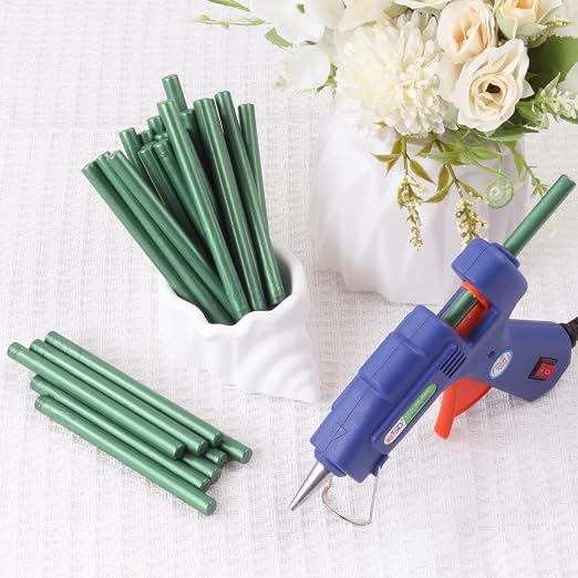 60pcs Wax Seal Sticks, Pine Green Sealing Wax Sticks, HOSEALING Glue Gun Wax