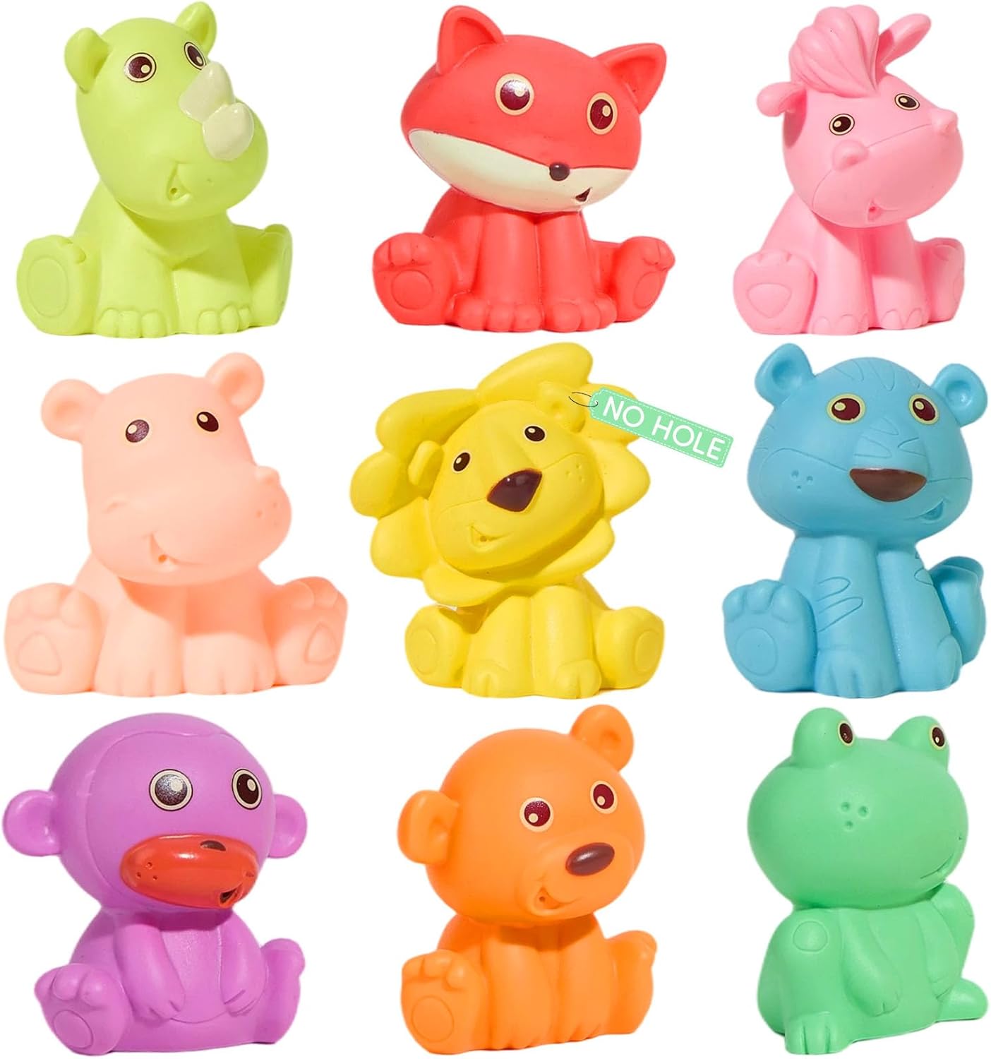 Mold Free Baby Bath Toys, 9 PCS Sealed, No Hole Bath Toys, Soft & Safe Toddler Bath Toy Set, Bathtub Water Beach Pool Toys for Babies 6-12 Months, Baby Gift for Christmas, Birthday, Stocking Stuffers