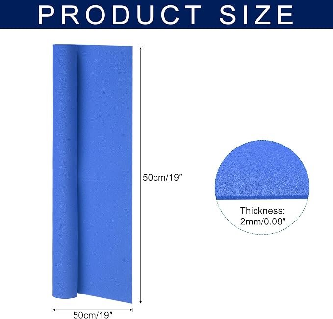 MECCANIXITY Foam Sheets Crafts 19x19 Inch 2mm EVA Craft Foam Paper Foam Sheets
