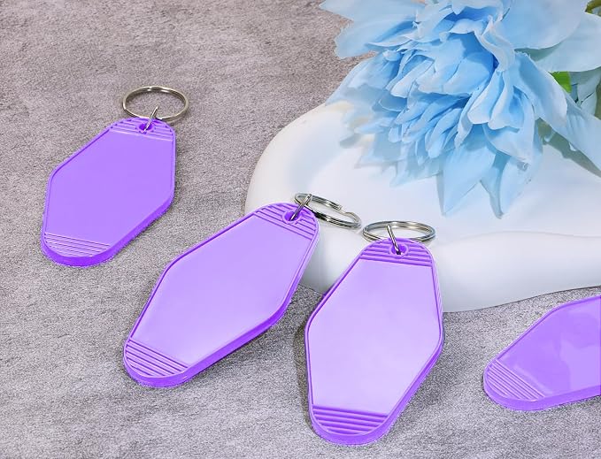 8PCS Motel Keychain Blank Hotel Key Tags Holder