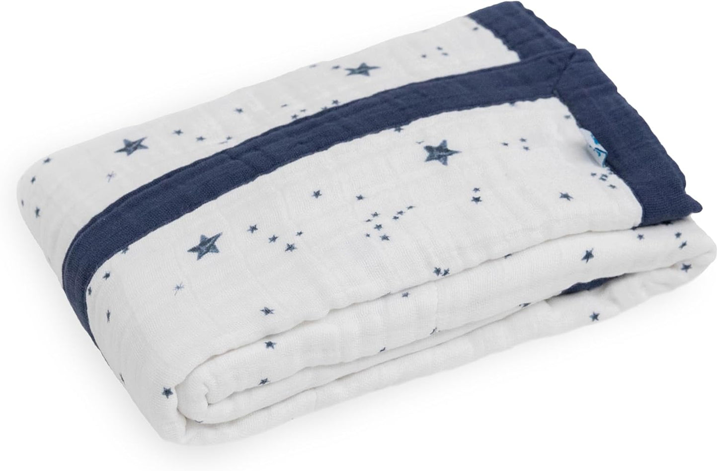 Little Unicorn Newborn Receiving Quilt | Ultra- Soft, Multi-Layered Muslin Fabric | Gift for Newborns & on-The-go (Shooting Stars)