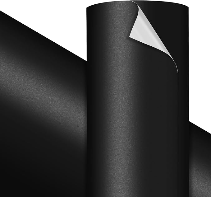 VViViD Premium Matte Metallic Black Craft Vinyl Roll 1ft x 5ft – Bubble-Free