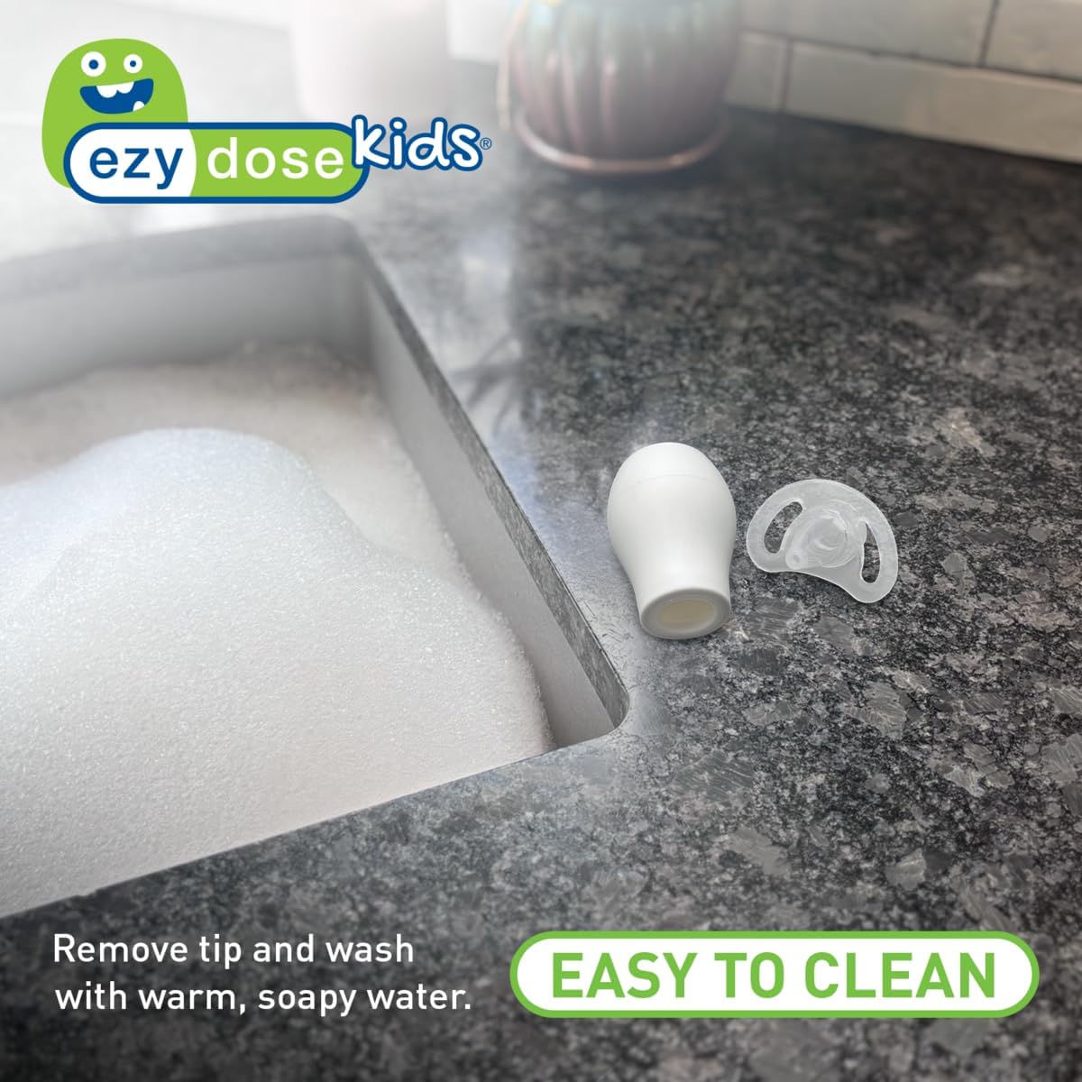 Ezy Dose Kids Nasal Aspirator with Soft Tip, Sinus Relief and Mucus Sucker for Baby and Toddler, Nose-Pals, Convenient and Easy to Use, Gentle Removal, BPA Free