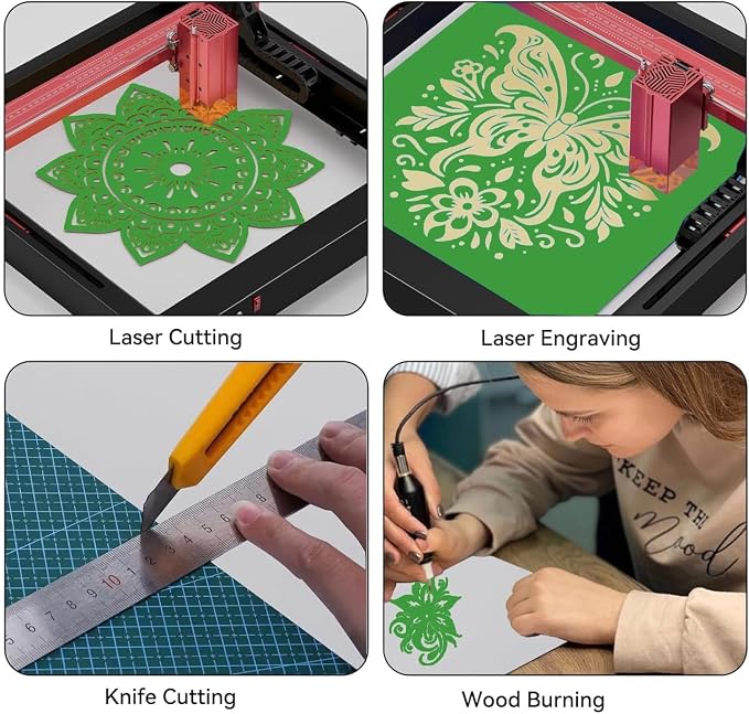 8 Pack Forest Green Basswood for Laser Cutting, for Laser Engraving, DIY Craft