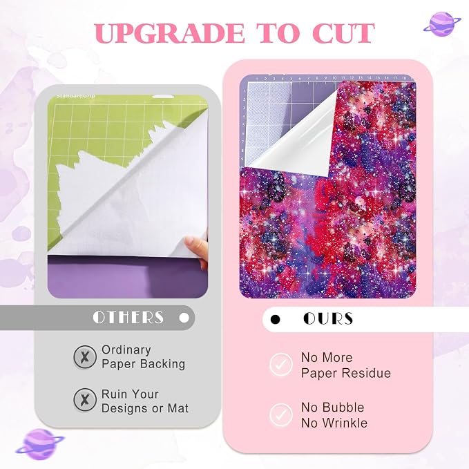 Tintnut Galaxy Permanent Vinyl 8 Sheets 12x10in Pink Purple Adhesive Vinyl |