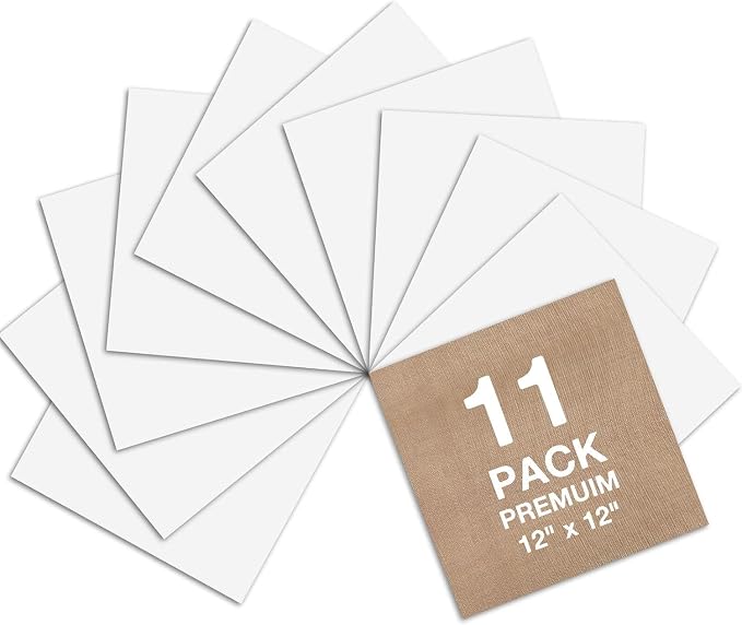 Dysania White Heat Transfer Vinyl, 10 Pack 12 x 12in White HTV Vinyl | Iron on