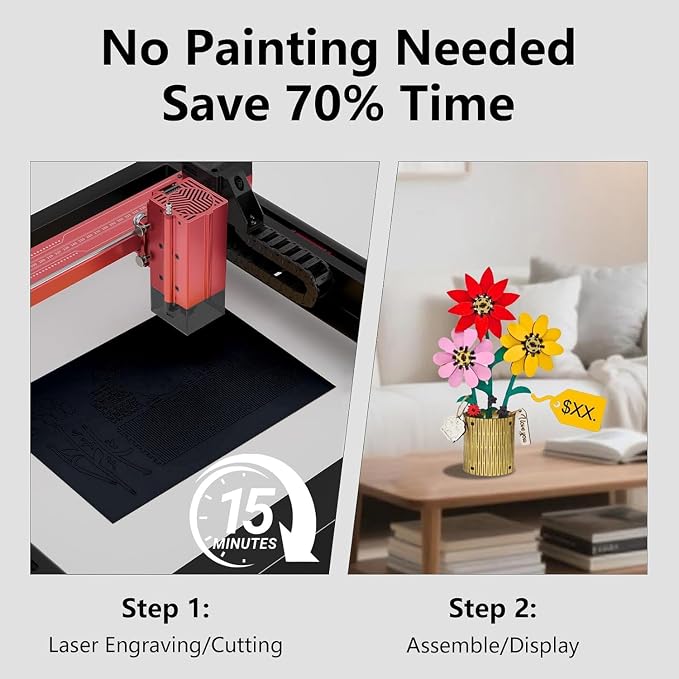 4 Pack Double-Sided Pre-Painted Colored Plywood Sheets, 11.7"x8.27"x1/8"