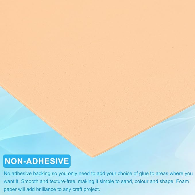 PATIKIL 30 Pack EVA Foam Sheets, Light Khaki
