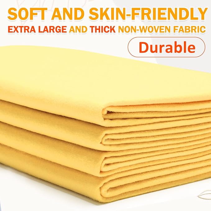 XSEINO Butter Yellow Large Felt Fabric 108" X 36 ", 1.4 mm Thick Soft Felt