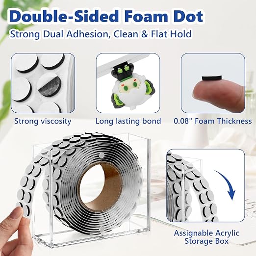 400 PCS 2mm Double Sided Foam Dots