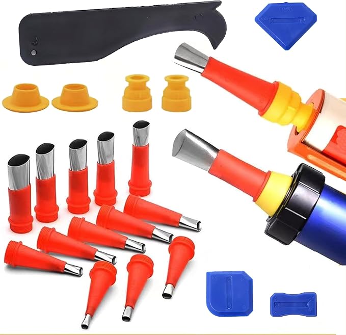 Caulking Nozzles for Sausage Caulking Guns and Hard Glue Guns, Reusable