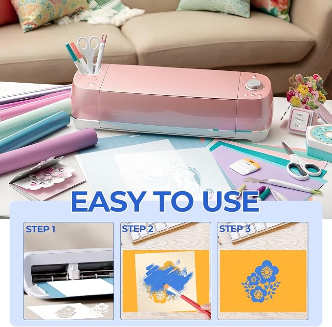 FSWCCK 25 Pcs 7.5mil 12 x 12 Inch Milky Translucent PET Blank Stencil Sheets