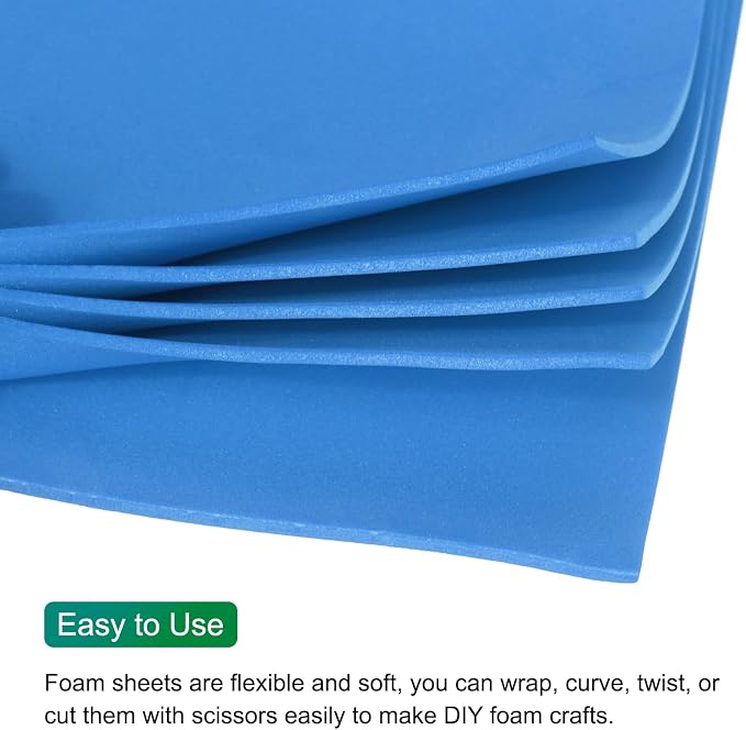 MECCANIXITY EVA Foam Sheets Lake Blue 35.4 Inch x 19.7 Inch 2mm Thick Crafts