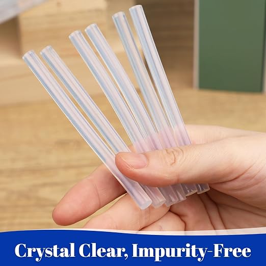 200 Pack Mini Hot Glue Sticks, 0.27" Diameter x 4" Length, All Temperature