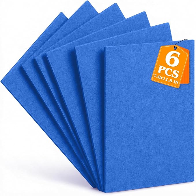 Azure Blue Stiff Felt Sheets 2mm Thick