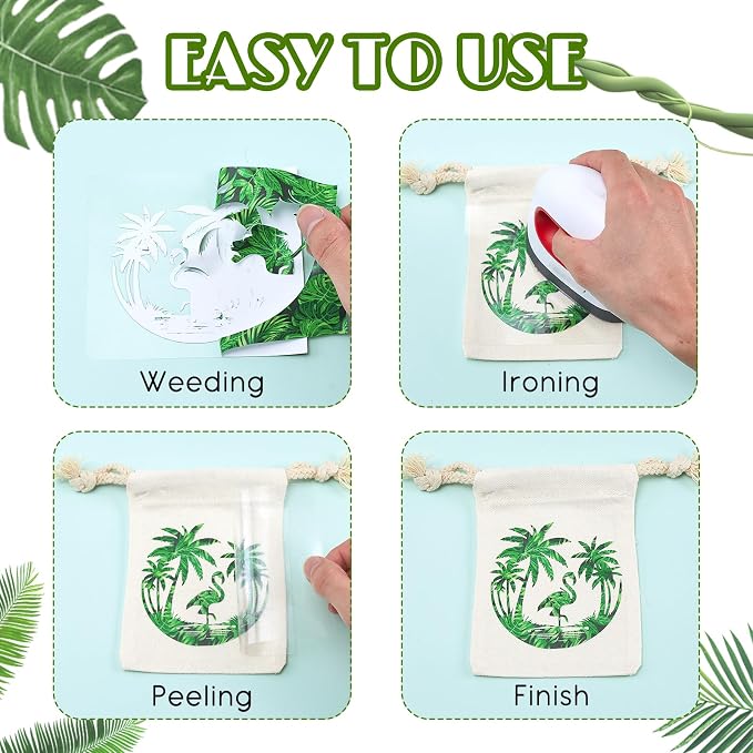 Tintnut Tropical Floral Heat Transfer Vinyl, easy cut & weed, stretch washable