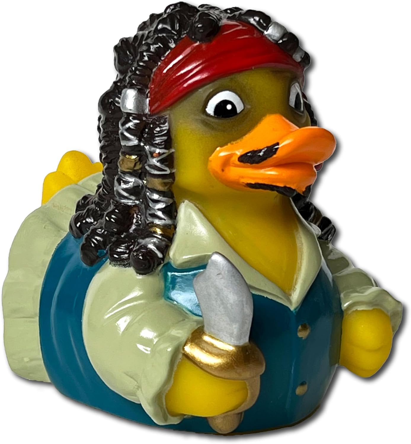 CelebriDucks - Captain Quack Mallard - Pirates of The Quackibbean - Floating Rubber Ducks - Collectible Bath Toys Gift for Kids & Adults of All Ages