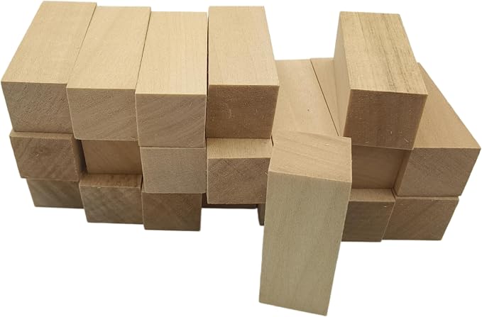 20PCS Basswood Carving Blocks, Whittling Wood Carving Kit, Unfinished Wooden