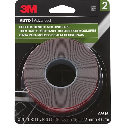 3M Super-Strength Molding Tape, 7/8 in x 15 ft, 1 Roll