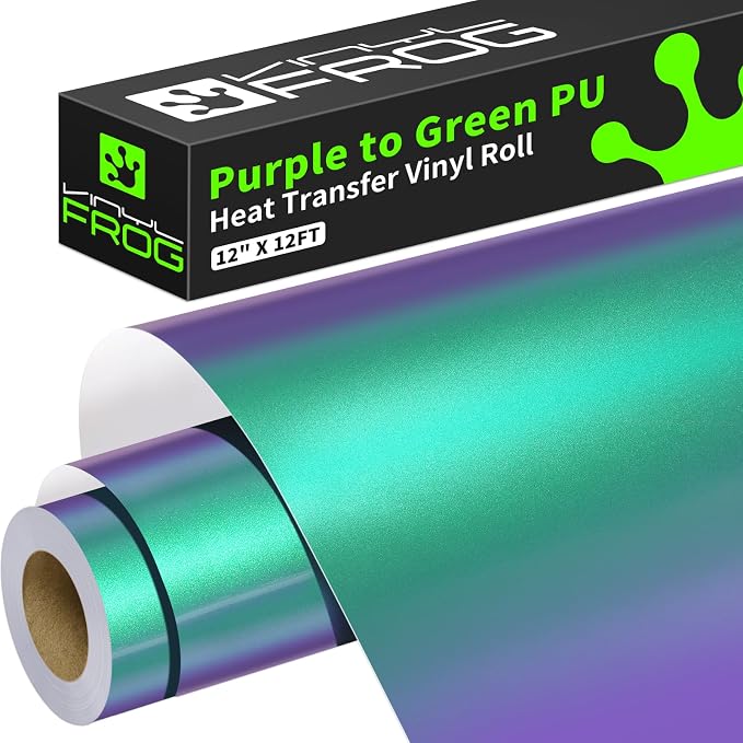 VINYL FROG Chameleon Heat Transfer Vinyl Roll 12" x12ft Gradual HTV Vinyl |