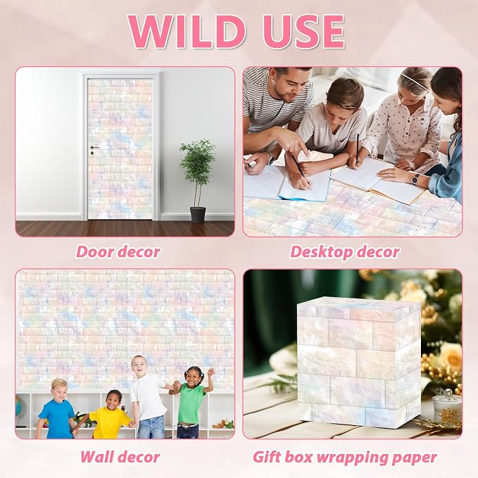 Graffiti Wall Bulletin Board Paper Roll Pastel Brick Gradient Stone Bulletin