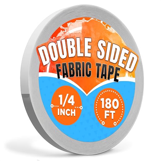 Fabric Tape for Clothes – 60-Yard Roll, Ultra-Thin Transparent Adhesive Basting