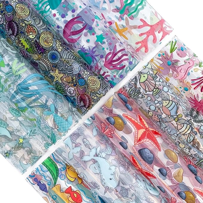 ONEART | 10 Pieces Clear PVC Vinyl Sheets, A4 Size See Through Waterproof Vinyl