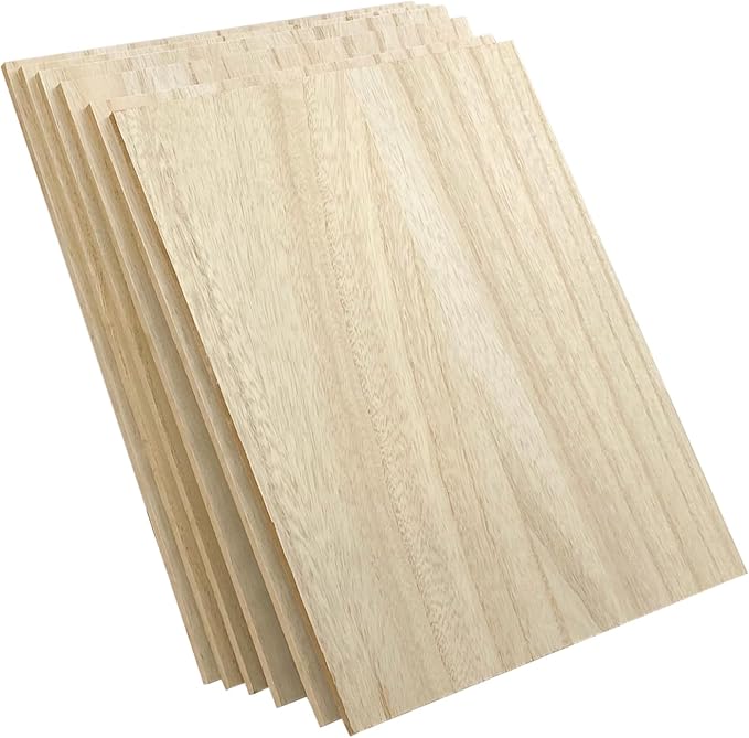 6 Pack MDF Wood Boards 11"x14"-1/4th inch Thick Wooden Planks, Double Sided
