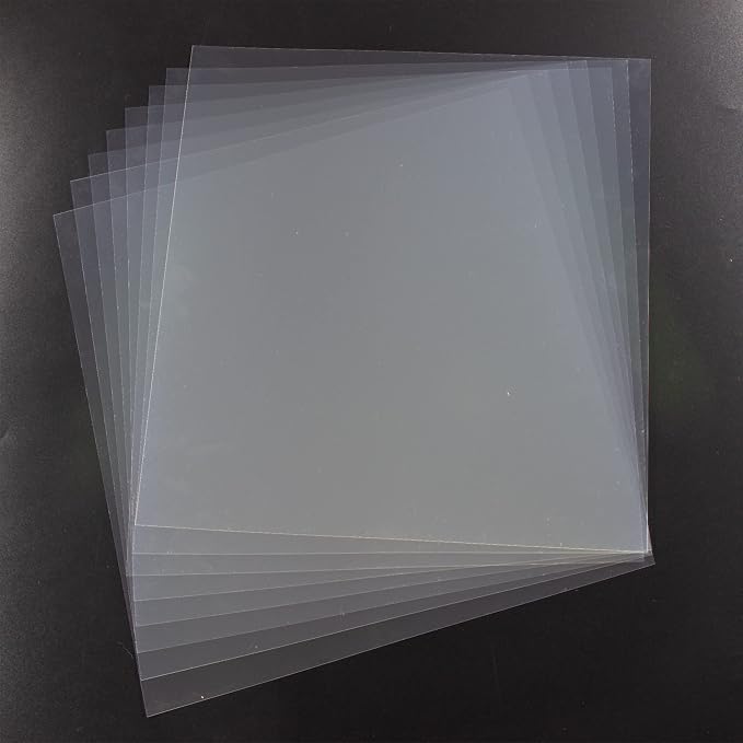 7 Mil Blank Mylar Stencil Sheet, 12 x 12 Inch Clear Plastic Sheets, Acetate
