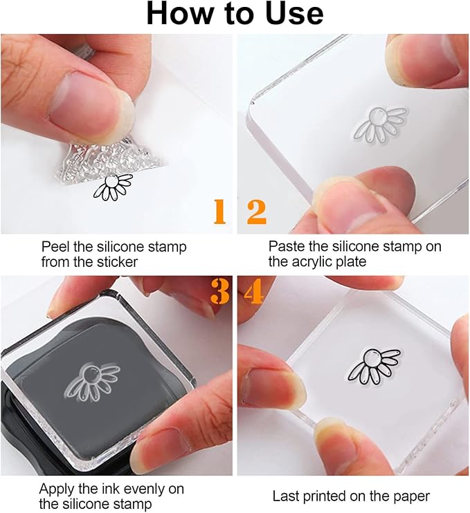 GLOBLELAND Vintage Floral Calendar Clear Stamps Floral Postage Silicone Stamps