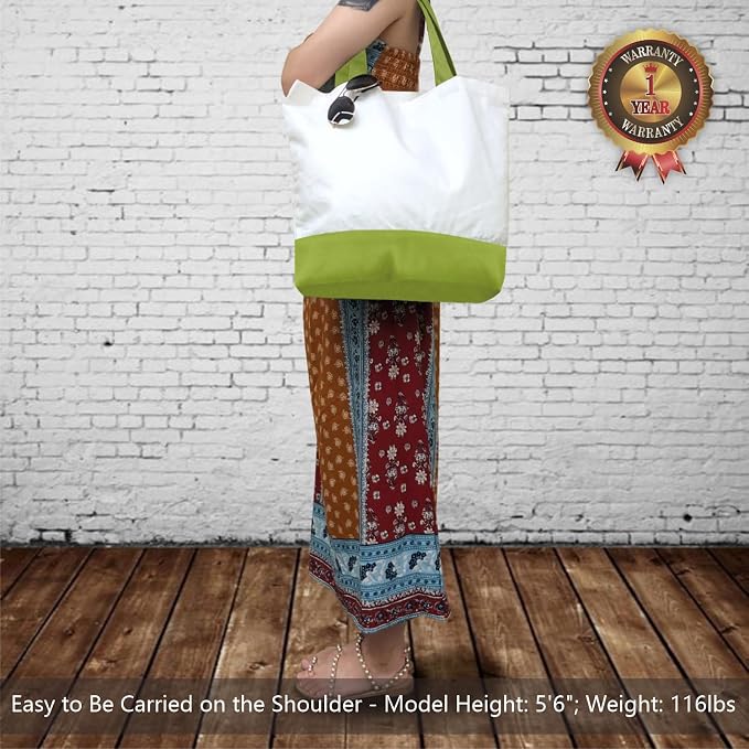 TOPDesign 3-Pack Super Strong Large 12oz Cotton Canvas Tote Bags, Reusable